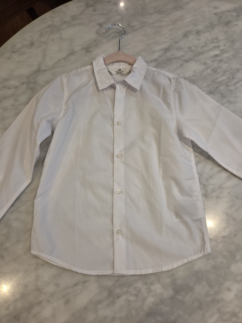 H&M White Boys' Long Sleeve Button-Down Shirt